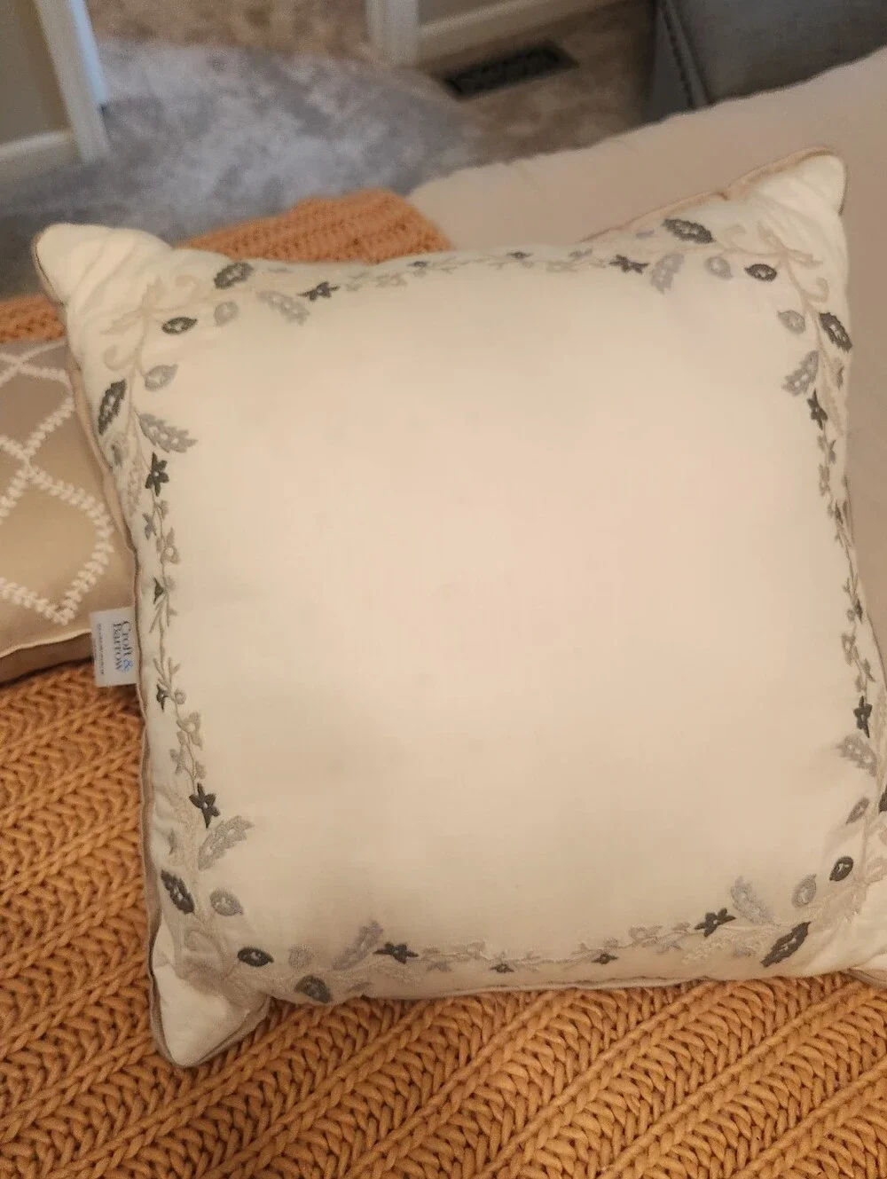 Decorative Throw Pillow Set in Beige and White - Croft & Barrow